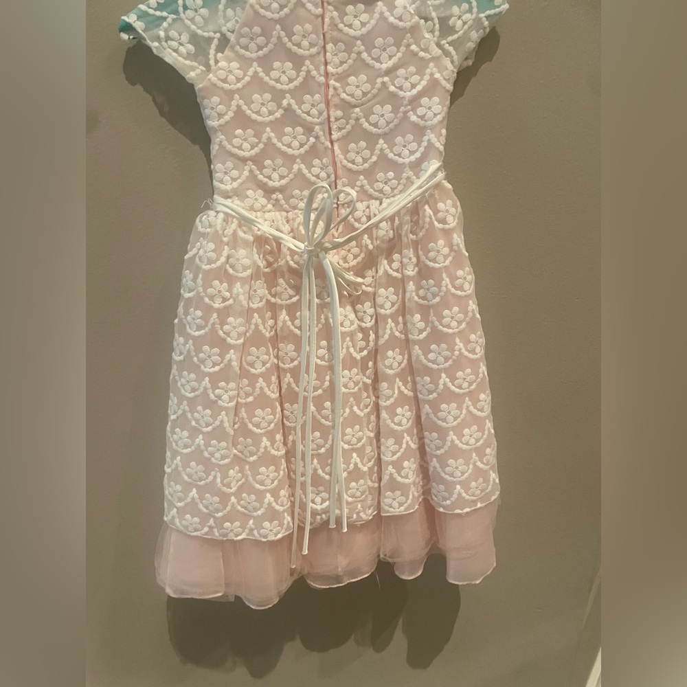 Petite Adele gorgeous lace overlay dress girl 3-4 - Picture 2 of 12